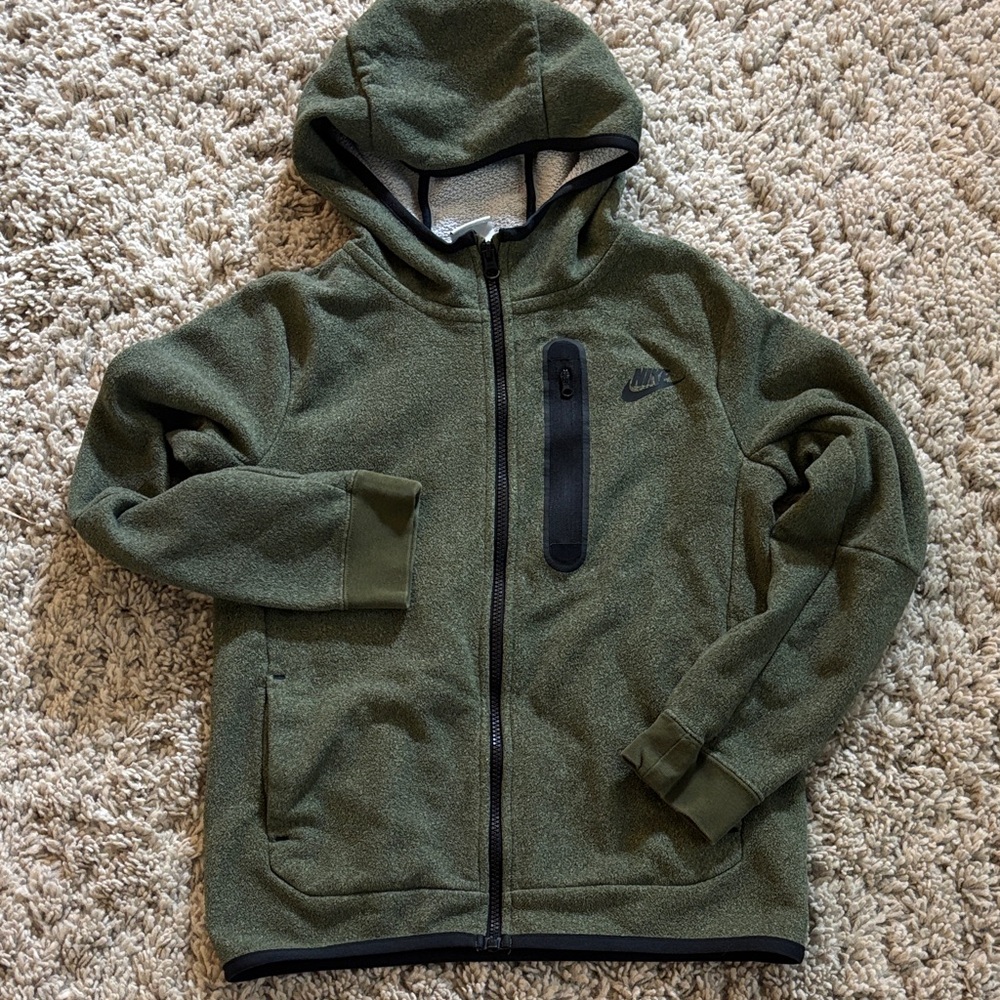 Nike Kids Olive Hooded Jacket